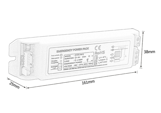 OEM DC 21-100V noodstroompakket 6-13W noodverlichting