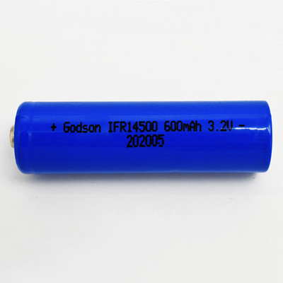 14500 600mAh 3.2V LiFePO4-batterij voor noodverlichting en uitgangstekens