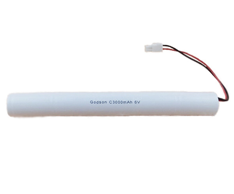 Oplaadbare stick 6V Ni-cd batterijpakket C3000mAh lange levensduur Noodverlichting