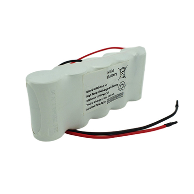 Pak 6,0 Volt C2500mAh NiCd van Naast elkaar Nooduitgang Licht Batterijen