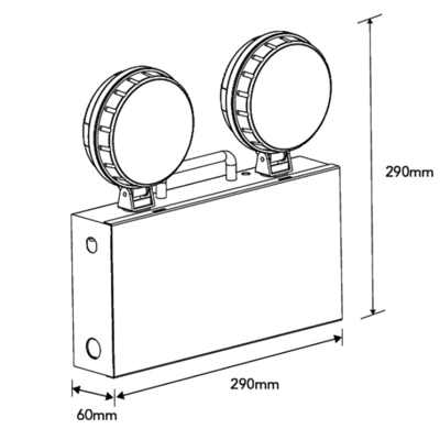 Twin Spots Nood LED Downlight Wit 2.5W 130mm CRI70 5700k