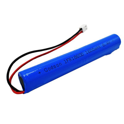 Cilindrische de Nooduitgang Lichte Batterijen LiFePO4 IFR18650 van 1600mAh 6.4V