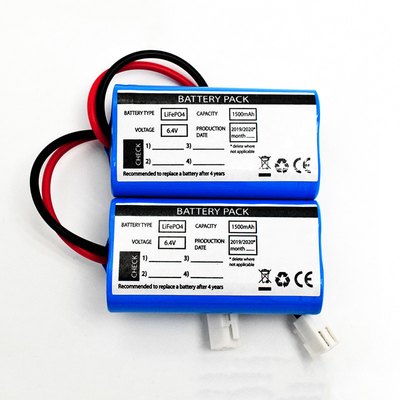 Lichte de Batterijenlifepo4 Cellen 18650 6.4V 1500mAh van de lithiumnooduitgang
