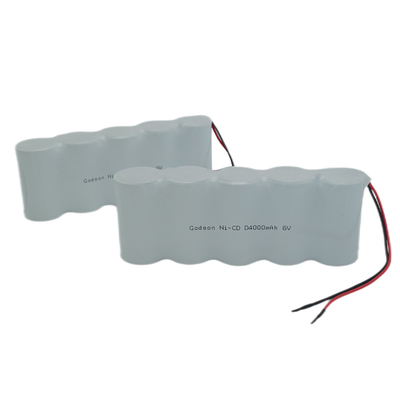 NiCD nooduitgang lichtbatterijen D4000mAh 6.0 V veilig naast elkaar