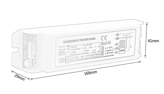 Brandbestendig PC-kas voor noodverlichting
