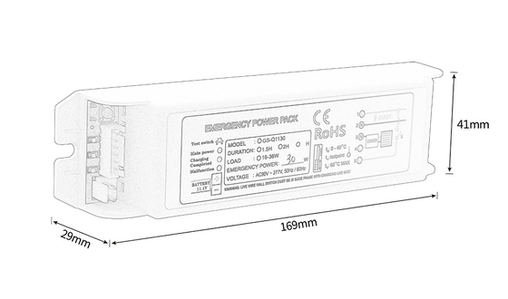 Druppellading Noodkrachtpakket Inverter Onderhoud Type Nood Volledig vermogen 15-36W GS-Q1130