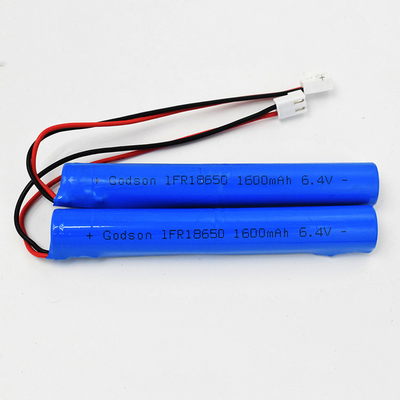 IFR 1600mAh 6.4 Volt 18650 LiFePO4 Stick Type Batterijen Gemakkelijk te installeren