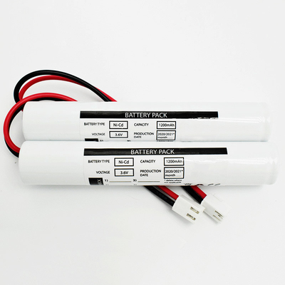 CB gecertificeerde LED noodverlichting Ni Cd batterijpakket 3.6 Volt SC1200mah