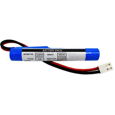 Noodverlichting 600 mAh 6,4 Volt LiFePO4 Stick type batterijen
