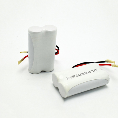 Noodverlichtingsbatterij OEM 2.4V Ni-Mh AA1500mAh lange levensduur batterij oplaadbaar Side by Side batterijpakket