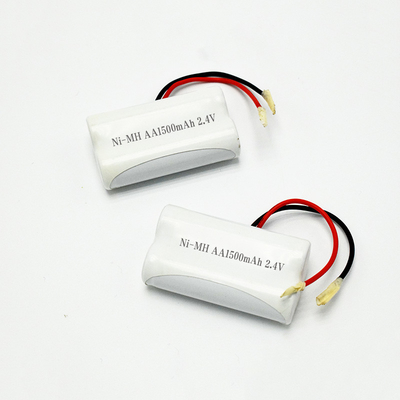 Noodverlichtingsbatterij OEM 2.4V Ni-Mh AA1500mAh lange levensduur batterij oplaadbaar Side by Side batterijpakket