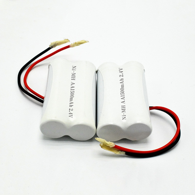 Noodverlichtingsbatterij OEM 2.4V Ni-Mh AA1500mAh lange levensduur batterij oplaadbaar Side by Side batterijpakket