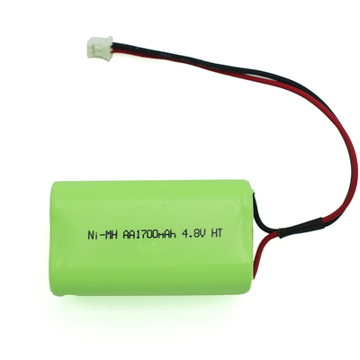 4S1P 4.8V Ni-Mh AA 1700mAh Hoge temperatuur oplaadbare batterij OEM PVC