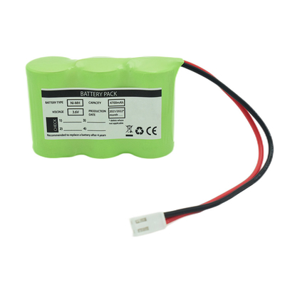 3S1P Side By Side Type 3.6V Ni-Mh C4700mAh Hoge temperatuur oplaadbare batterij OEM PVC
