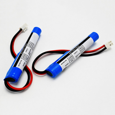 PVC Stick Type IFR 18650*2 Cell In Series Met Beschermingscontrolemodule 0.6Ah 6.4V LiFePO4 cilindrische batterijen