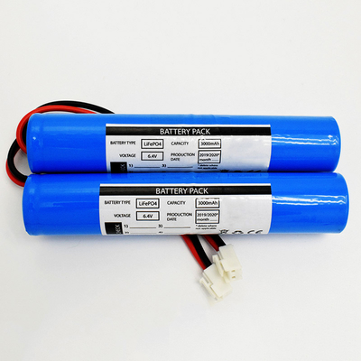 19.2Wh Stick Type IFR 26650*2 Cellen 3Ah 6.4V LiFePO4 Batterijen Noodverlichting Batterij