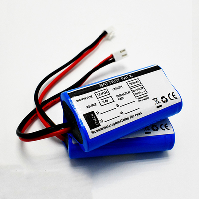 OEM 9.6Wh LiFePO4 18650*2 Cellen 1.5Ah 6.4V kwaliteitsbatterijen