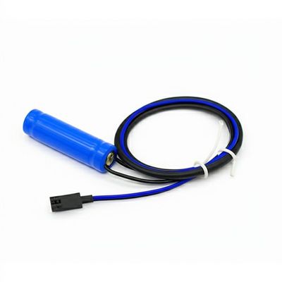 Blauwe krimpkous combinatie nooduitgang bord batterij 2/3A met connector en draad