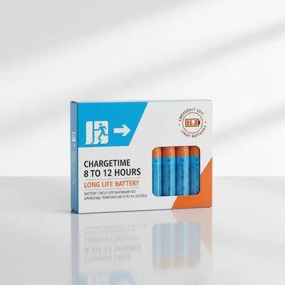 Oplaadtijd 8 tot 12 uur Nooduitgang Licht Batterijen lange levensduur Batterij met batterijcirkel levensduur Maximaal 500 en werktemperatuur 0 tot 45 Celsius