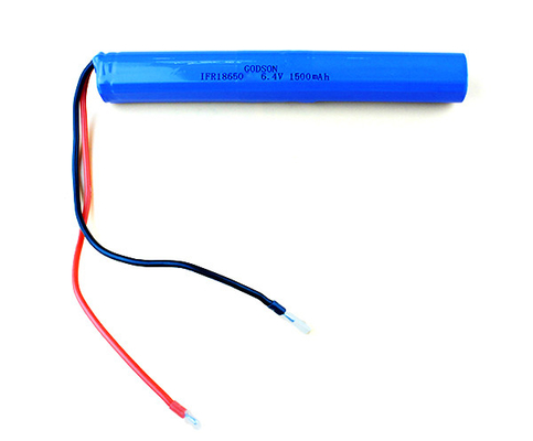 18650 het Fosfaatbatterij Navulbare 6.4V 1500MAh van het Lithiumijzer