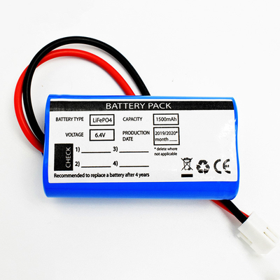 Het navulbare 1500 Naast elkaar Type van MAh Battery Pack LiFePO4 6.4V