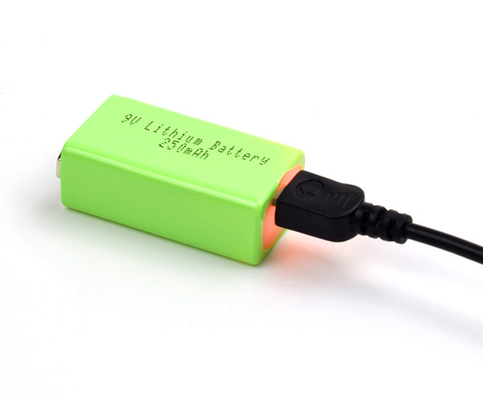 De Batterij Lage Temperatuur van het noodverlichting9v 250mAh Lithium met USB