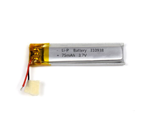 Noodsituatie Lichte Li-Polymeer Batterij 310938 75mAh 3.7V met Schakelaar