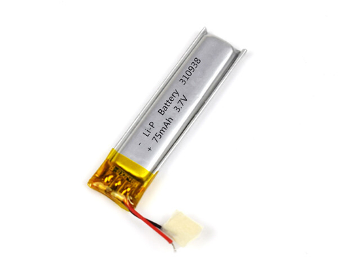 Noodsituatie Lichte Li-Polymeer Batterij 310938 75mAh 3.7V met Schakelaar