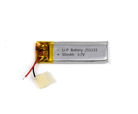 Batterij 251133 50mAh 3.7V van het lithiumpolymeer met het Goede Cyclusleven