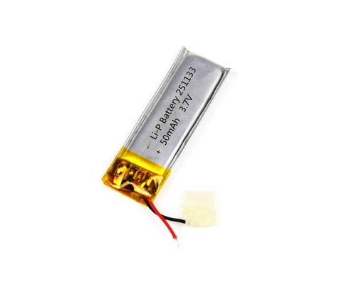 Batterij 251133 50mAh 3.7V van het lithiumpolymeer met het Goede Cyclusleven