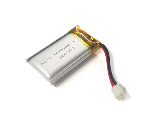 802035 de Batterij 500mAh 3.7V van het Lithiumpolymeer met Stabiele Prestaties