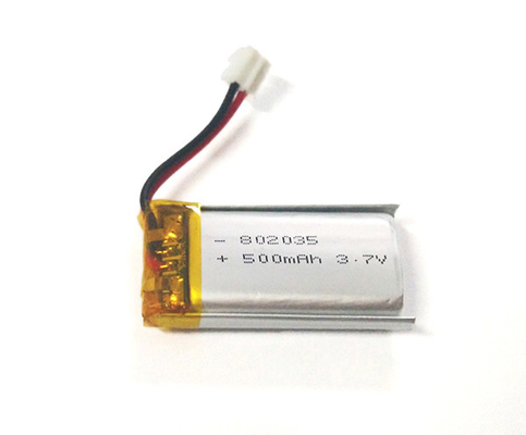 802035 de Batterij 500mAh 3.7V van het Lithiumpolymeer met Stabiele Prestaties