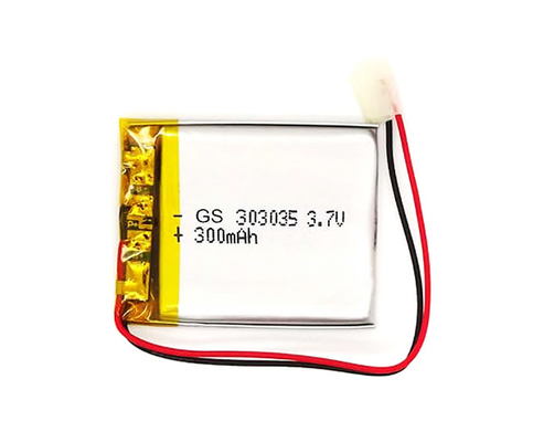 Polymeerlithium Ion Battery Emergency Light Battery 300mAh 3.7V 60 Celsius