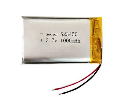 18g 3,7 het Lithiumpolymeer 523450 van de Volt1000mah Batterij voor Noodverlichting