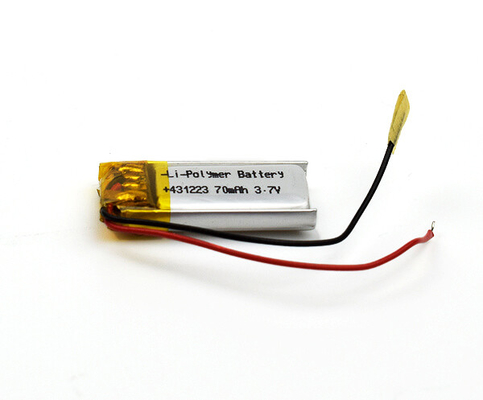 van het de Batterij Navulbare Lithium van 3.7V 70mAh Lipo het Polymeercel 431223