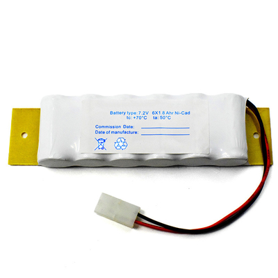 De Nooduitgang Lichte Batterijen NiCd Navulbare 1800mAh 7.2V van de tekenraad