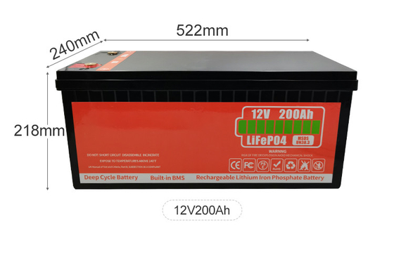 Milieuvriendelijke diepgang 12V LiFePO4 batterij 50Ah 200Ah laag zelfontlading
